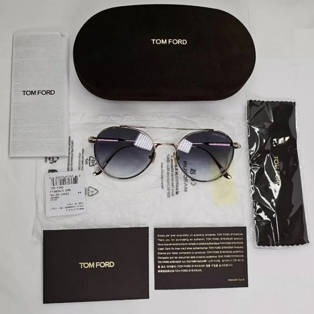 Tom Ford Round Metal Sunglasses